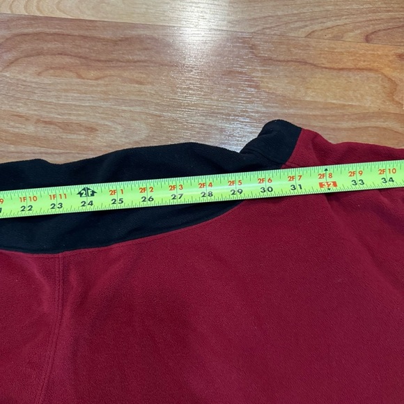 Vtg The North Face Red Burgundy 1/4 Zip Fleece Pullover Men’s Sz Med TNF Fleece - Picture 15 of 16